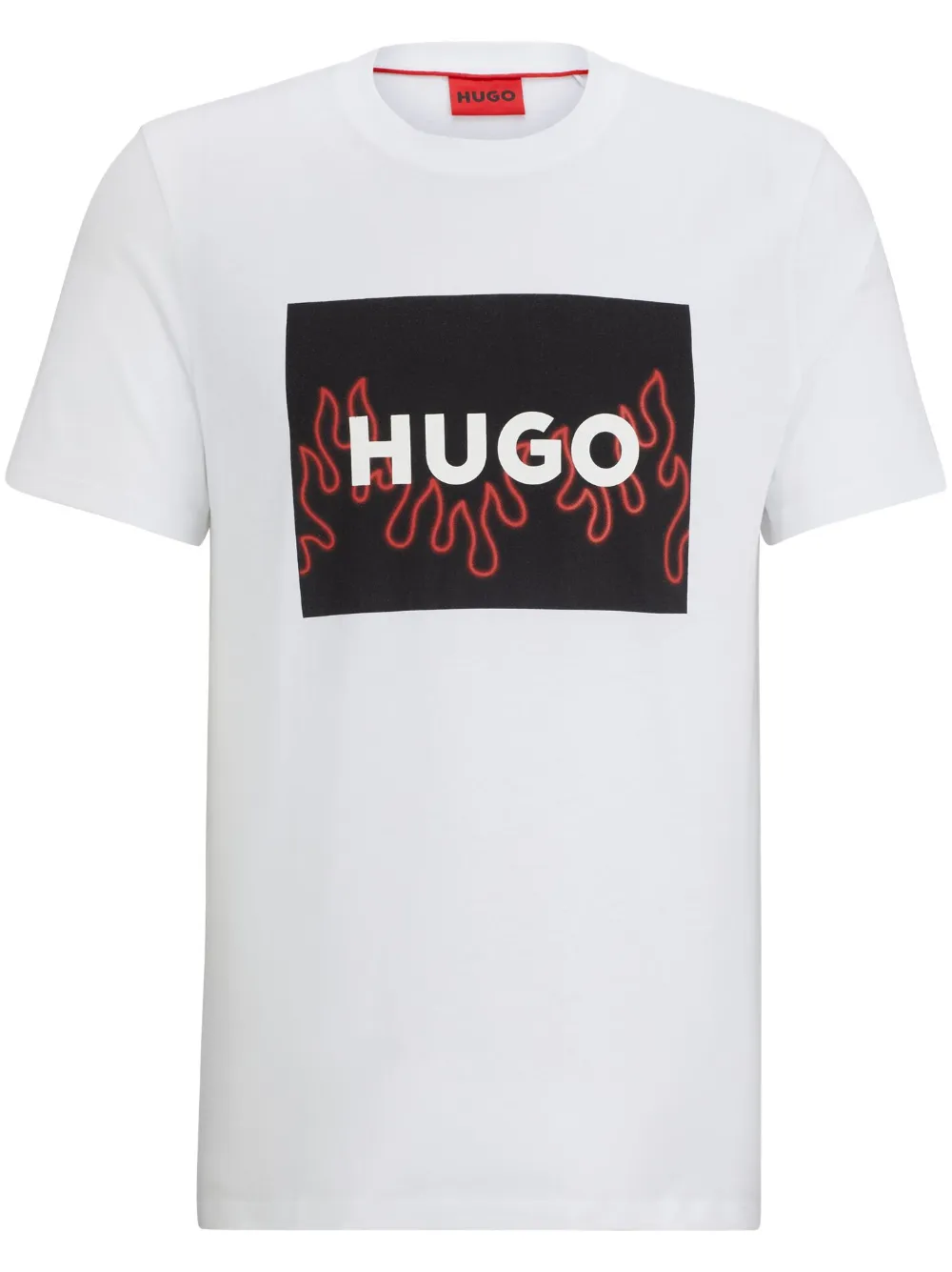 HUGO Camiseta com estampa de logo | Branco | Image 1