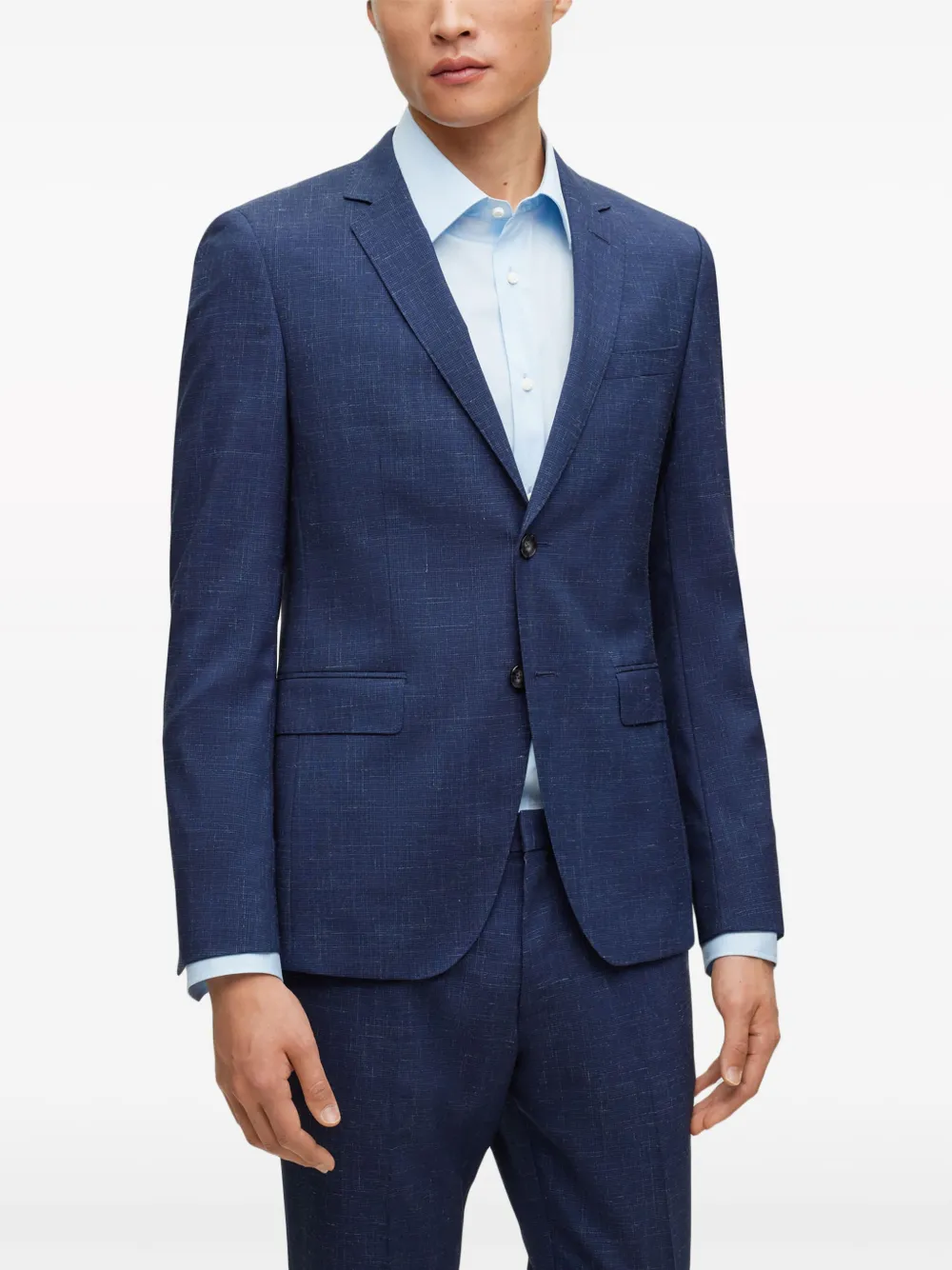 Hugo Boss Single-breasted Suit In Blue