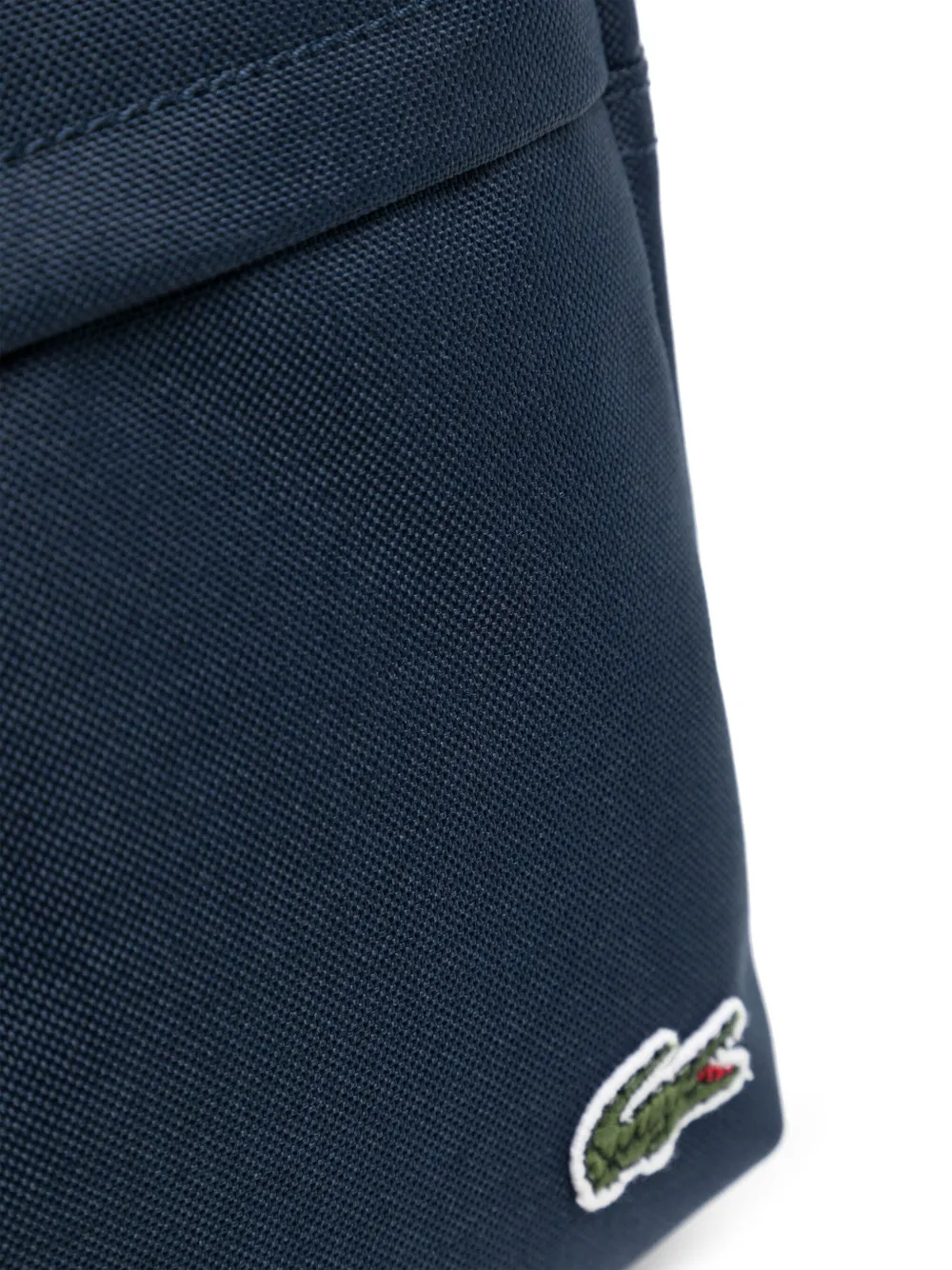 Lacoste Messengertas met logo-applicatie Blauw