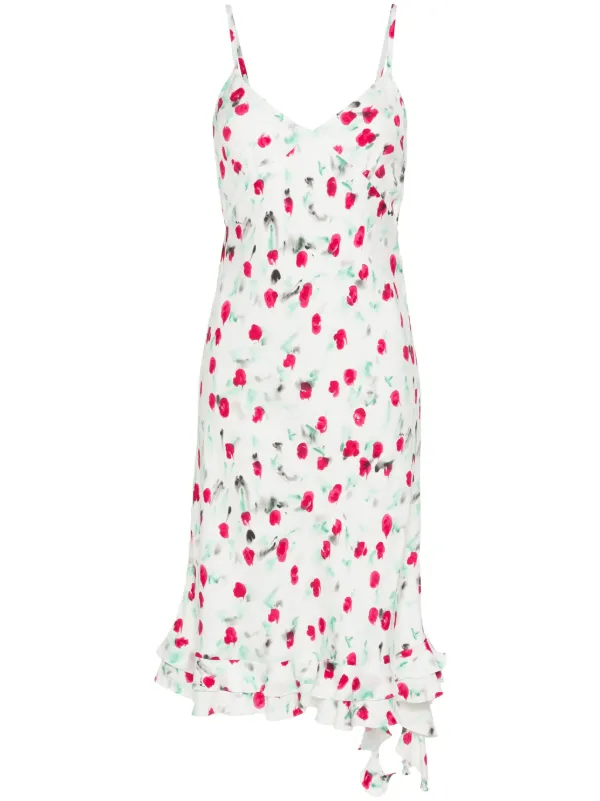 Marni Reverie-print Midi Dress | White | FARFETCH