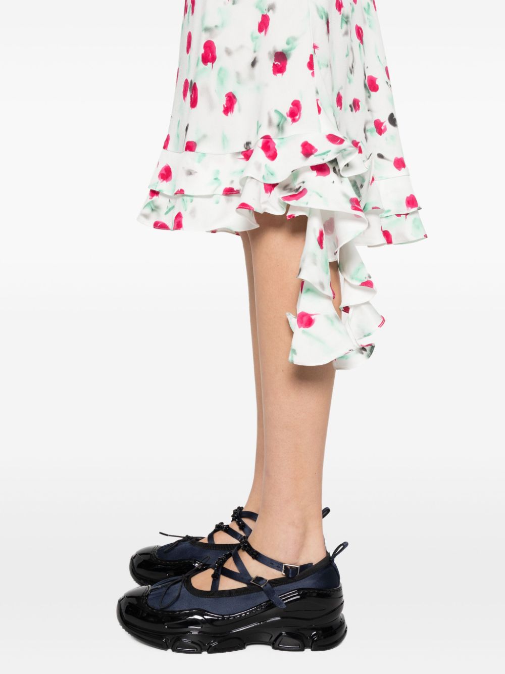 Marni Midi-jurk met Reverie-print Wit