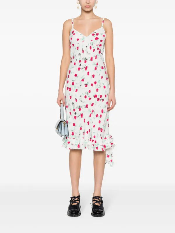 ★MARNI★ Floral Print Midi Dress Lily White ABMA1162A0UTC32 22813404_52905700_600.jpg