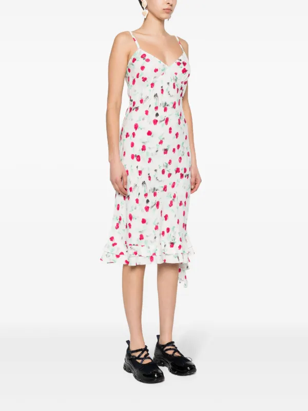 Marni Reverie-print Midi Dress | White | FARFETCH