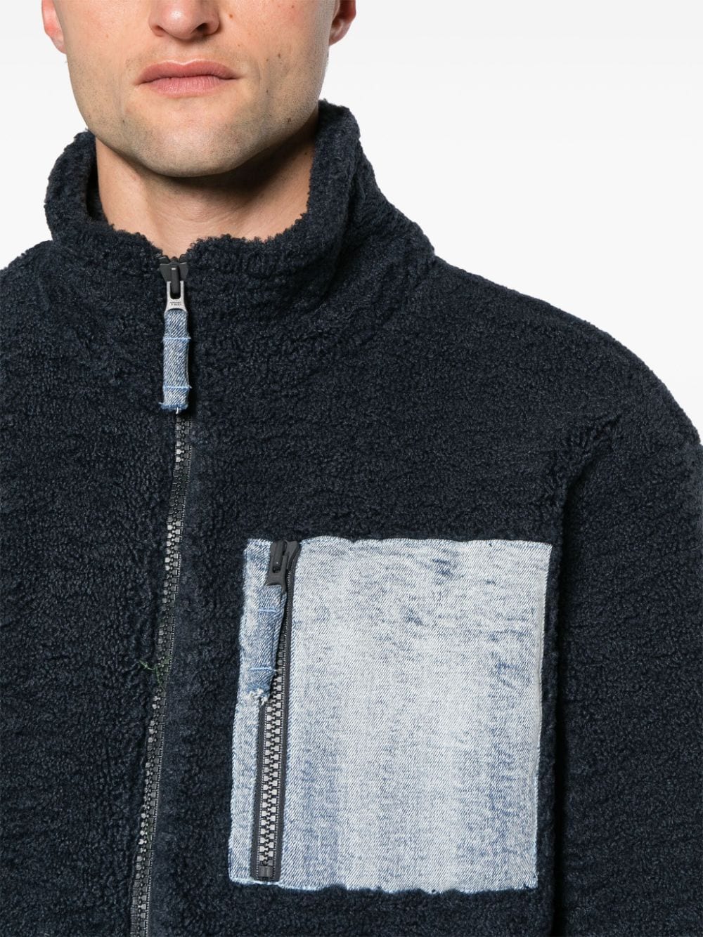 Shop Ksubi Icebreaker Fleece Jacket In Blue