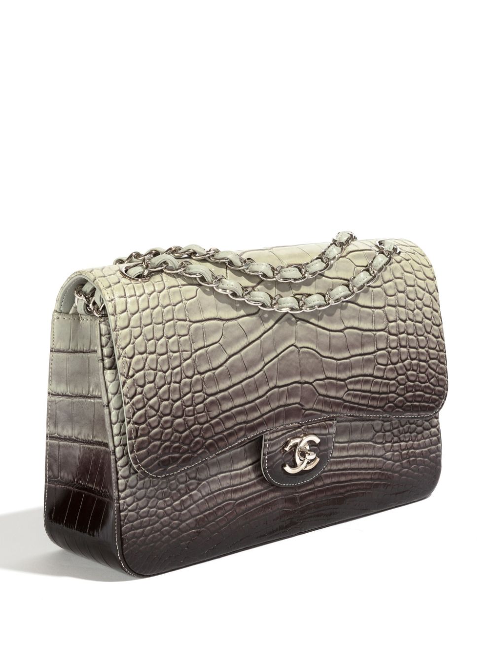 CHANEL Pre Owned Jumbo Schultertasche Mit Double Flap Grau FARFETCH DE