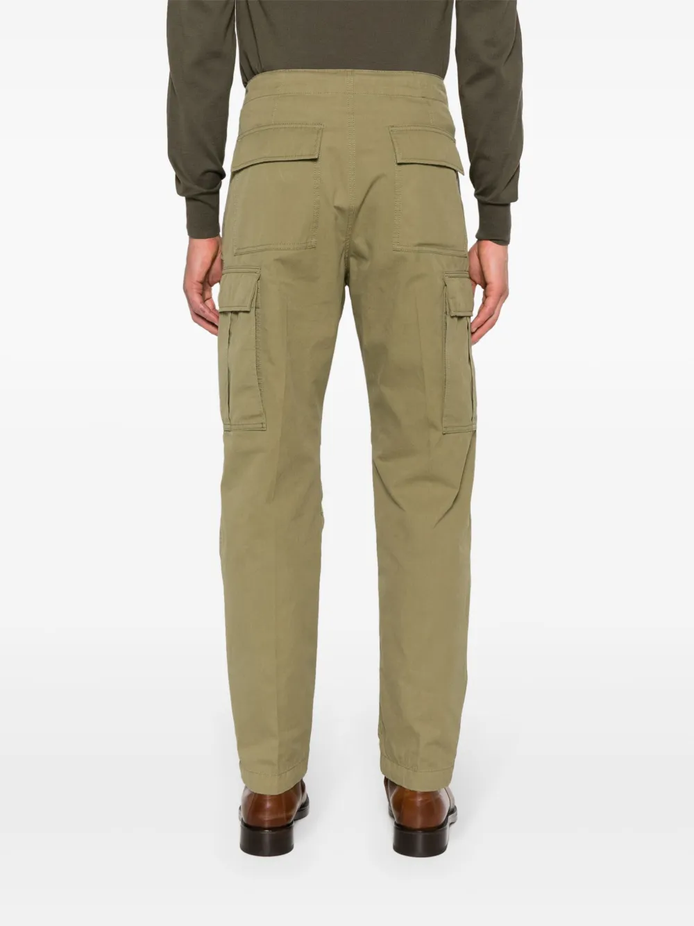 Shop Tom Ford Drawstring Cargo Trousers In Green