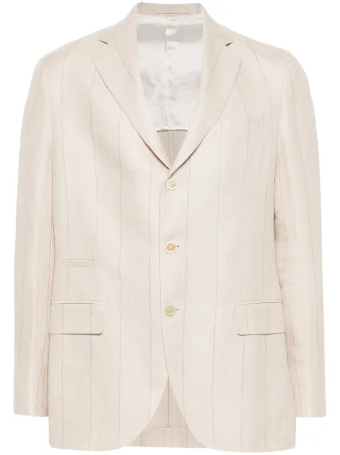 Eleventy striped single-breasted blazer