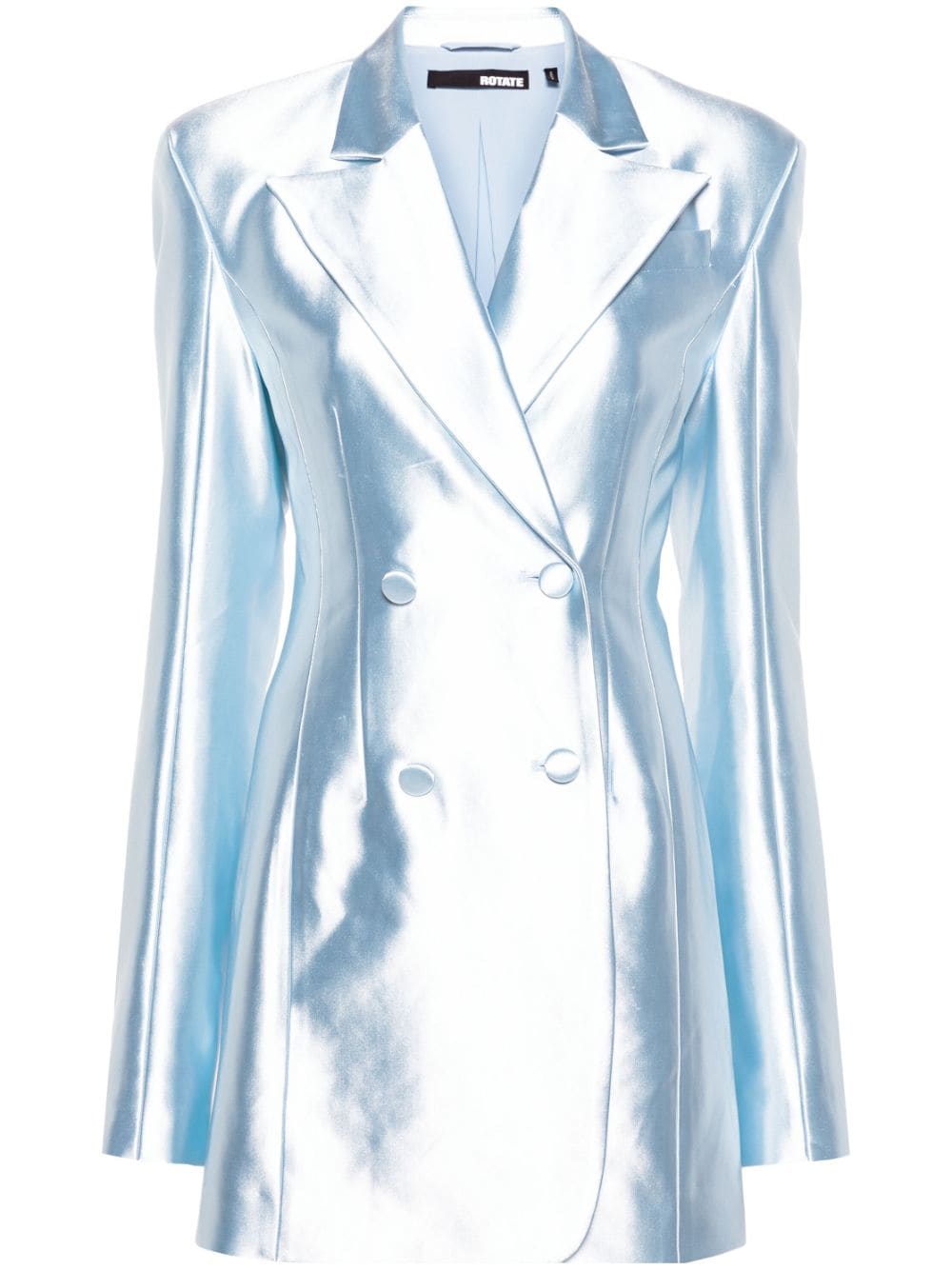 Shop Rotate Birger Christensen Double-breasted Blazer Dress In Blue