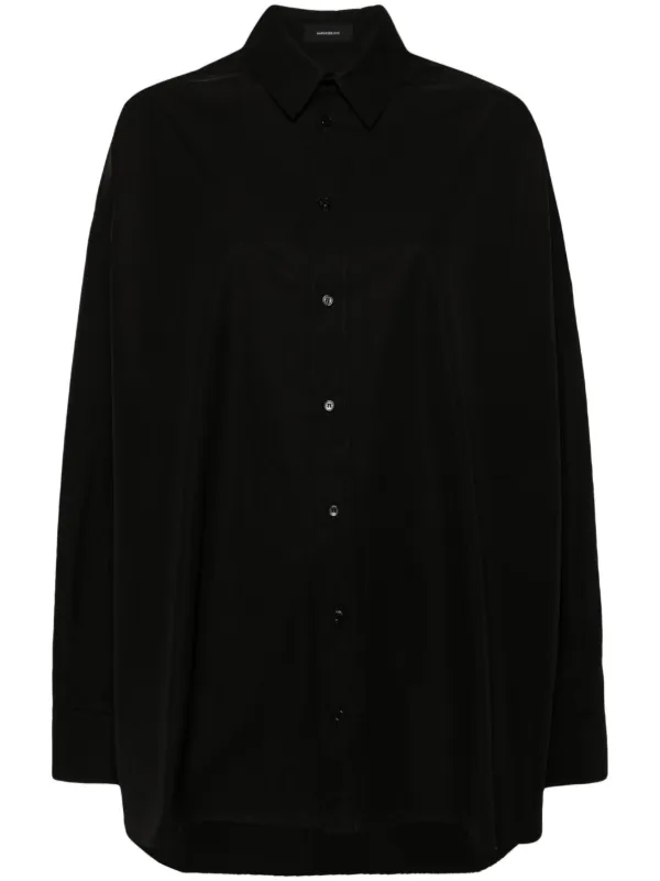 wardrobe nyc shirt dress Cotton-blend T-shirt dress in black - Wardrobe NYC