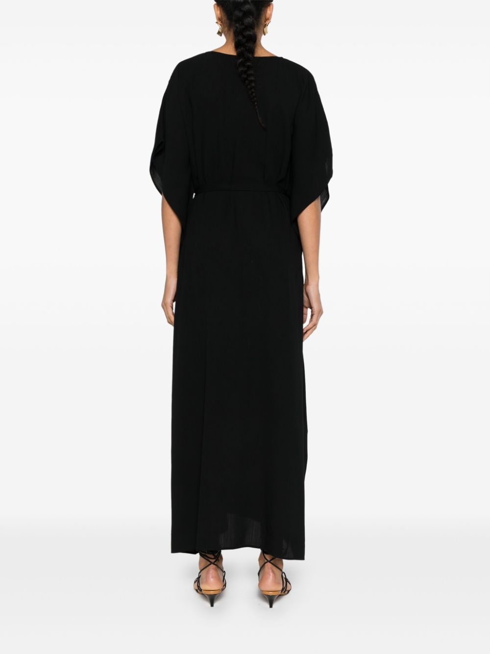 Shop Wardrobe.nyc Kaftan Midi Dress In Black