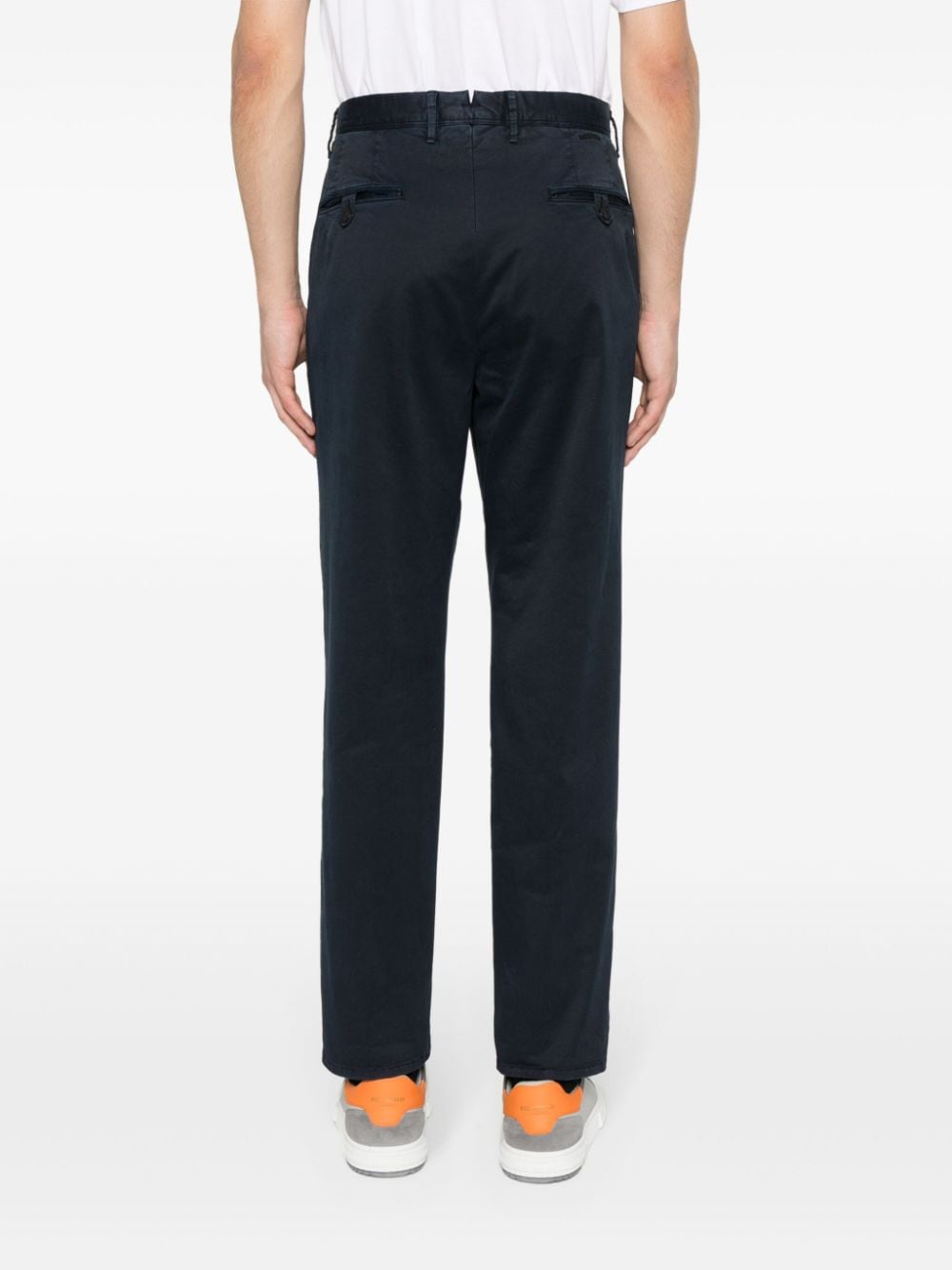 Shop Incotex Tapered Chino Trousers In Blue