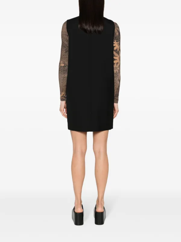 MM6 Maison Margiela single-stitch-logo Twill Mini Dress