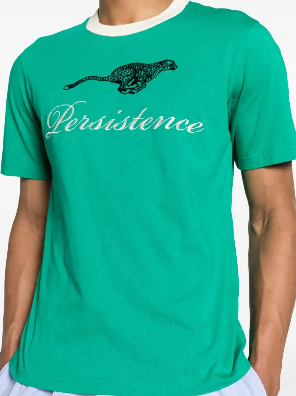 【送料&関税込】Wales Bonner Resilience White T-shirt Wales Bonner Resilience Organic Cotton T-shirt | Green