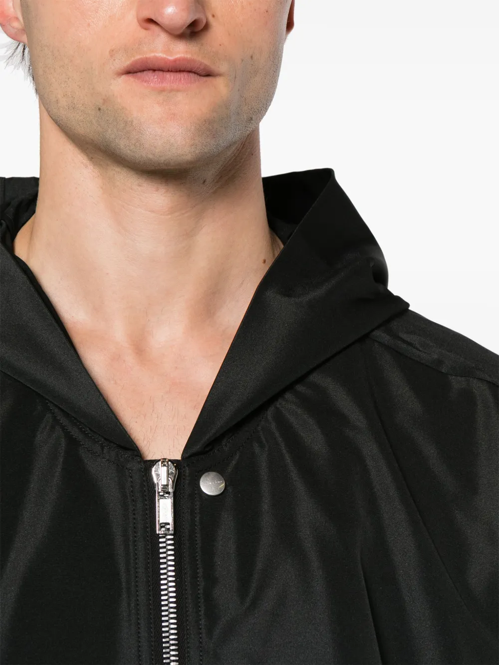 Shop Rick Owens Jumbo Peter Hooded Coat In Black