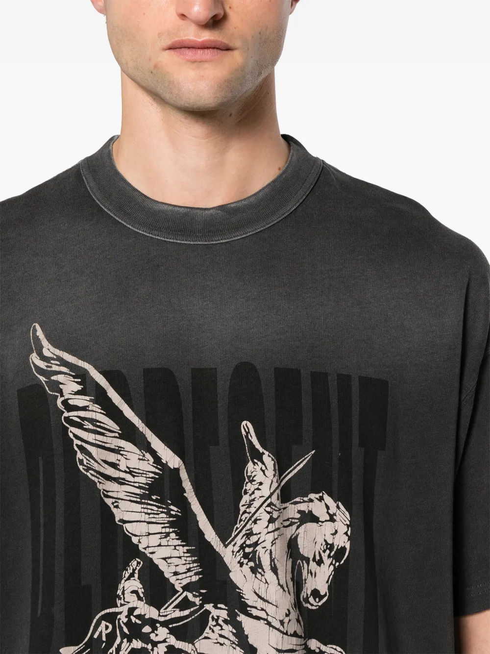 Represent Spirits Mascot Cotton T-shirt In Black