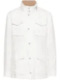 Eleventy linen field jacket - White