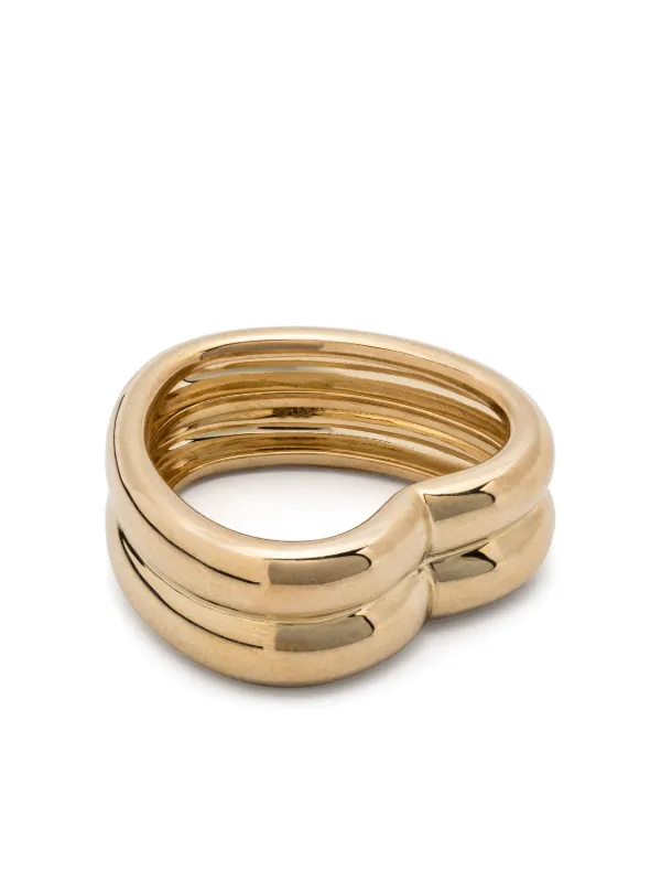 Yvonne Léon 9kt Yellow Gold Coeur Bouée Ring
