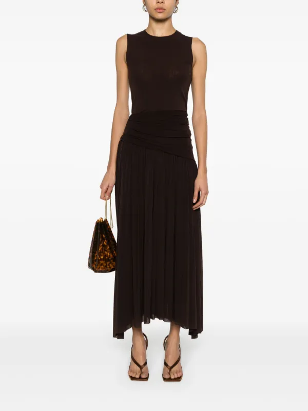 Philosophy Di Lorenzo Serafini draped-detail Skirt | Brown
