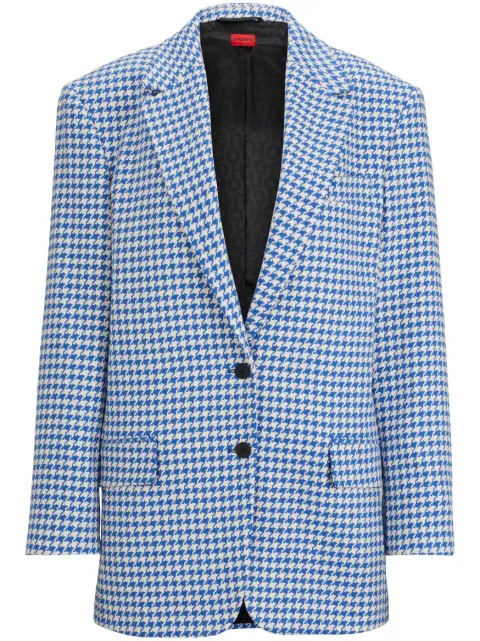 HUGO Blazer com estampa pied-de-poule