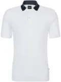 BOSS contrasting-collar polo shirt - White