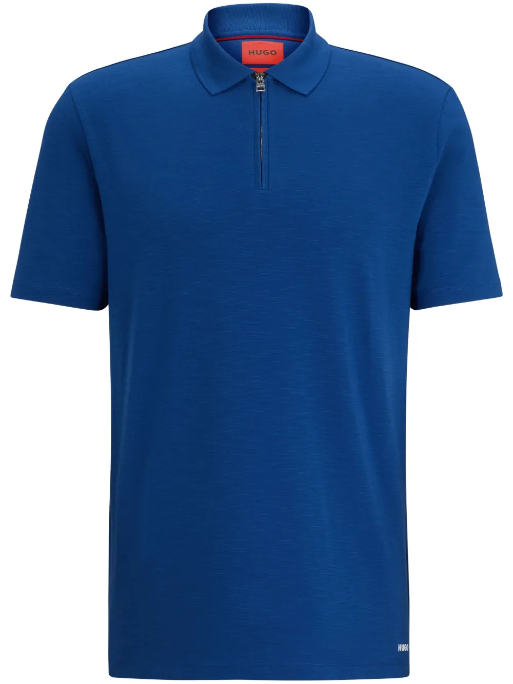 HUGO Camisa polo com zíper | Azul | Image 1