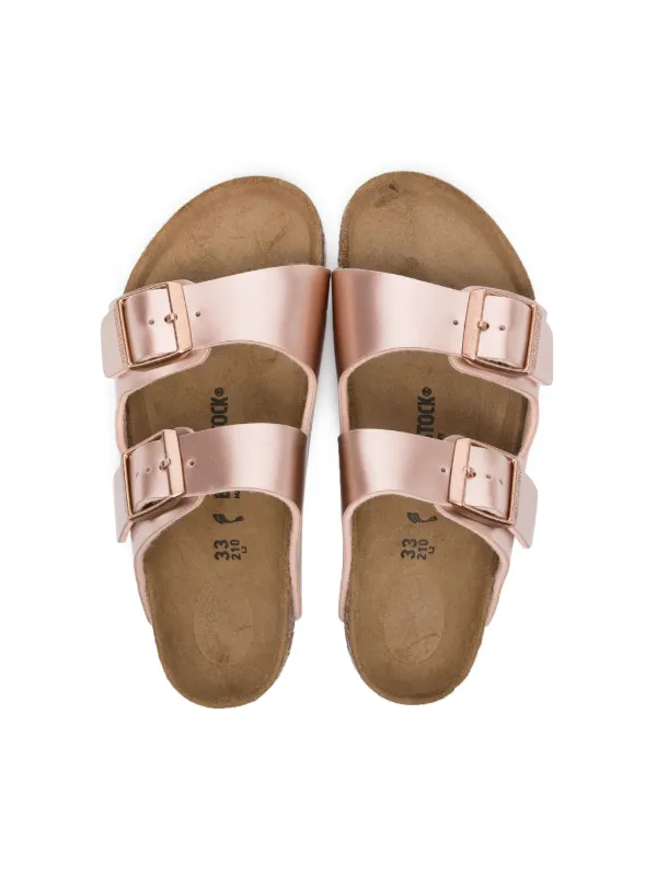 Birkenstock arizona washed metallic rose sale