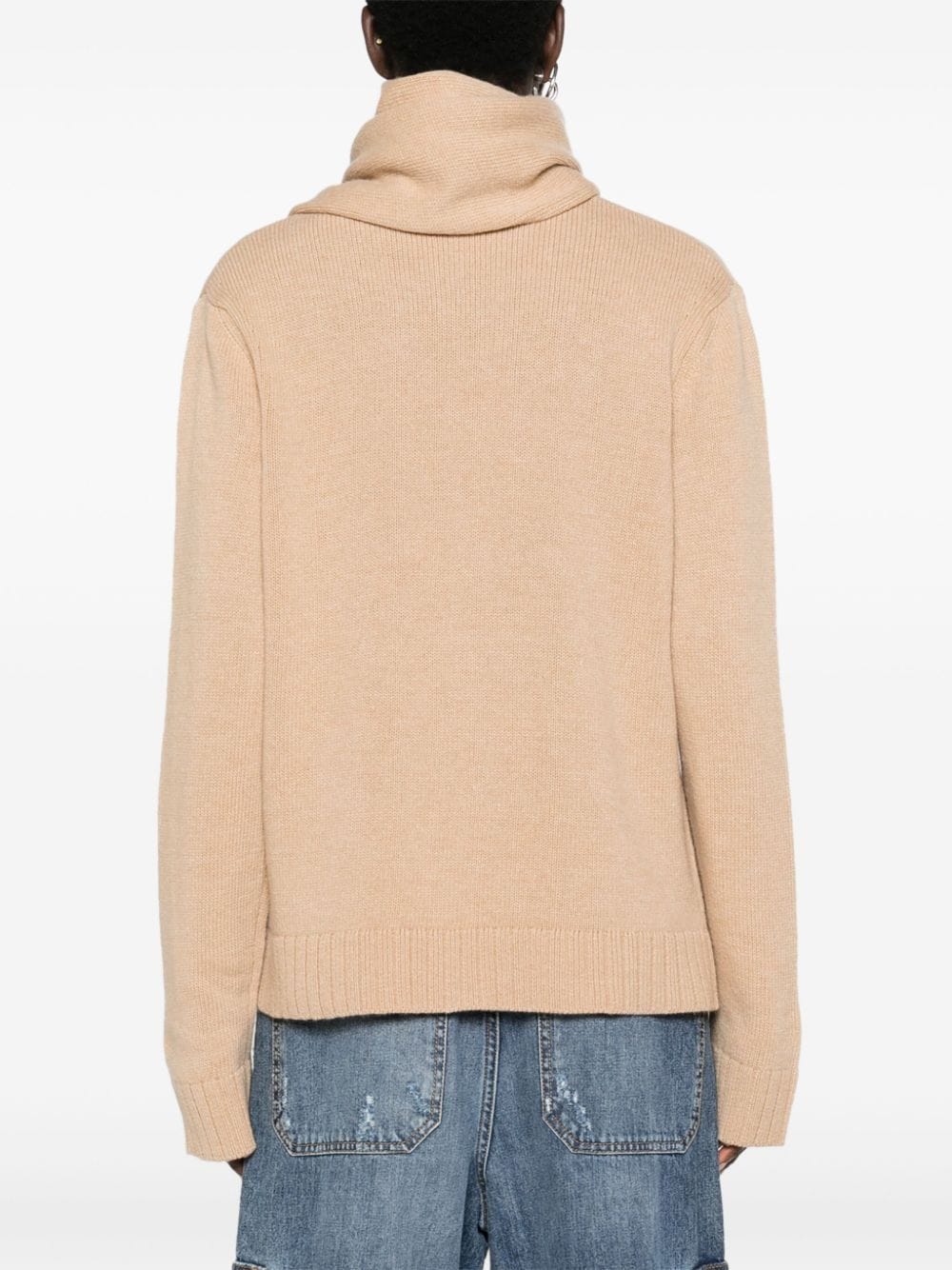 Shop Seen Users Nostalgia Hooded Cardigan In Nude