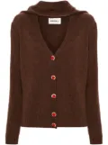 Seen Users Nostalgia hooded cardigan - Brown