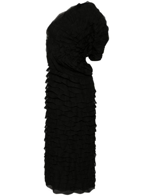 Chloé Asymmetrisches Kleid mit Volants