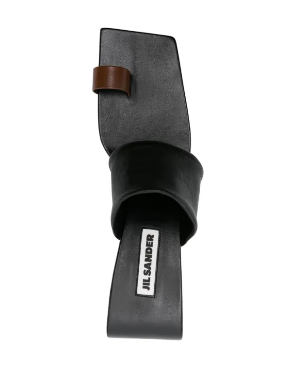 Jil Sander レザーミュール | ブラック | FARFETCH JP