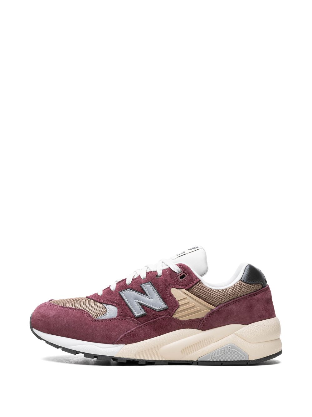 Shop New Balance 580 Chunky Panelled Sneakers In Red