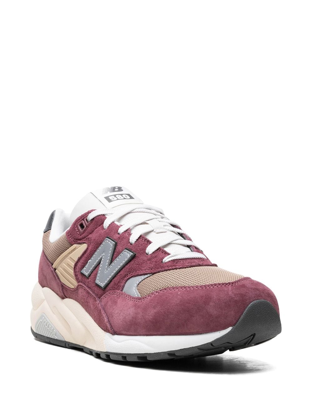 Shop New Balance 580 Chunky Panelled Sneakers In Red