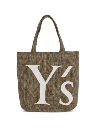 トートバッグ ys Y's ロゴ ハンドバッグ | ニュートラル | FARFETCH JP