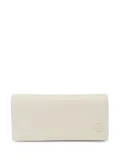 agnès b. logo-plaque leather continental wallet - White