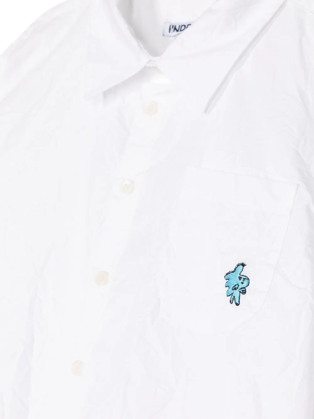 Shop Kindred Logo-embroidered Organic-cotton Shirt In White