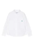 KINDRED logo-embroidered organic-cotton shirt - White