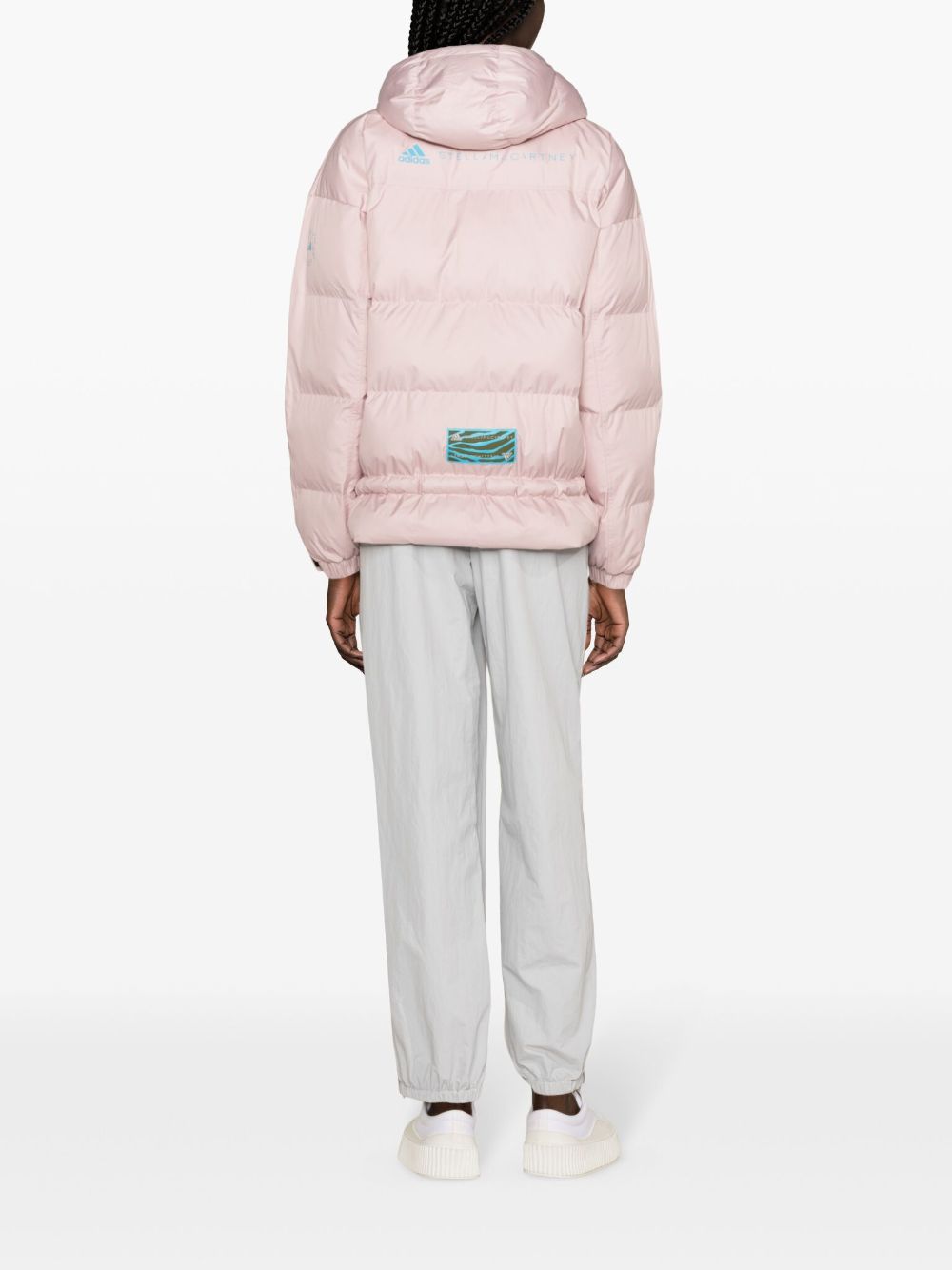 Shop Adidas By Stella Mccartney Detachable-hood Ripstop Puffer Jacket In Pink