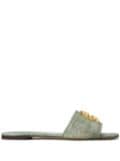 Tory Burch Eleanor slides - Green