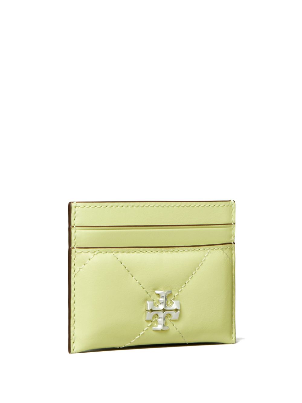 Shop Tory Burch Kira Leather Cardholder In Green