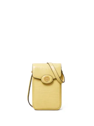 ★ Leey★ PLAQUE LOGO FUR MINI BAG YELLOW P0000DQE Tory Burch Robinson logo-plaque Mini Bag | Yellow | FARFETCH BE