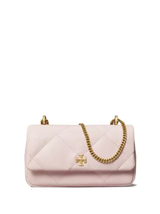 Tory Burch Mini Kira diamond-quilted Flap Bag | Pink | FARFETCH