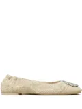 Tory Burch Claire cap-toe ballerina shoes - Neutrals