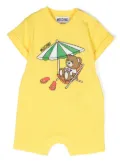 Moschino Kids Teddy Bear-print cotton shorties - Yellow