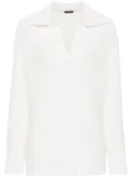 JOSEPH textured knit polo jumper - White