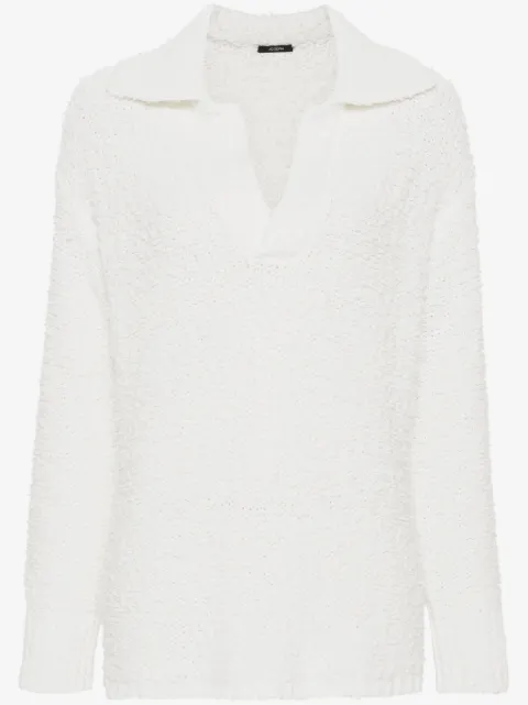 JOSEPH textured knit polo jumper