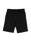 Moschino Kids logo-embossed jersey track shorts - Black
