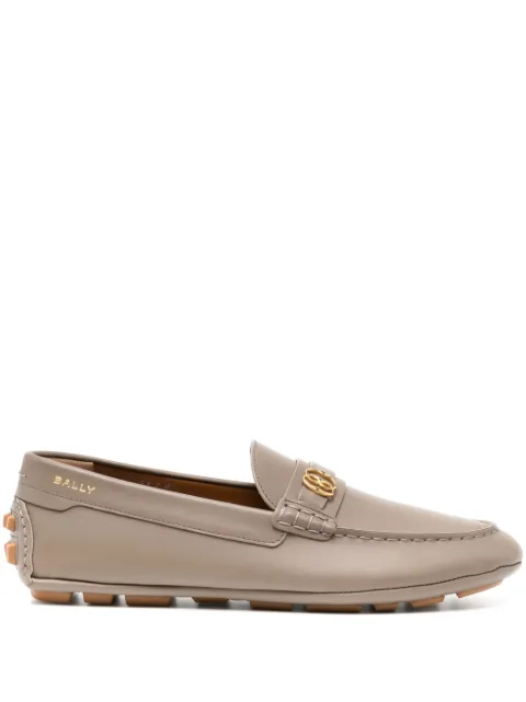 Bally Emblem-plaque leather driving shoes