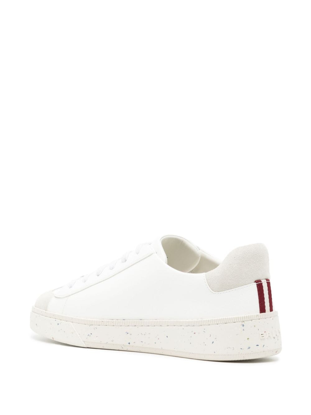 Shop Bally Panelled Leather Sneakers In White