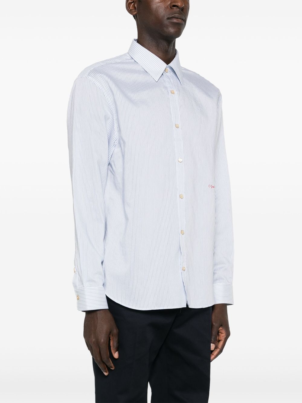 Cheap Marni logo-embroidered poplin shirt Women