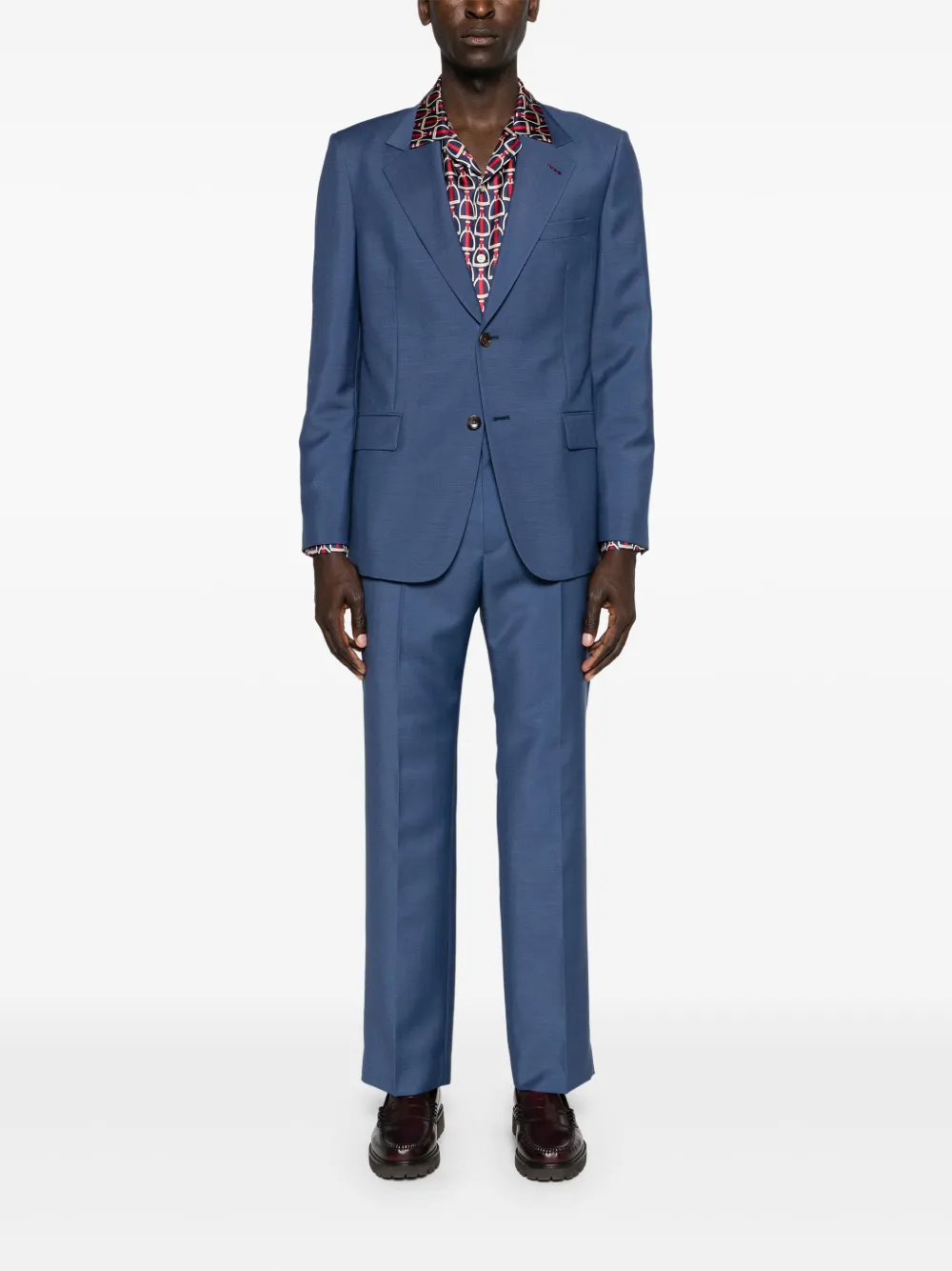 Gucci Zijden overhemd met print - Blauw